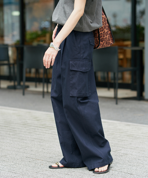 SLOBE IENA（スローブイエナ） カーゴパンツ バックサテンミリタリー