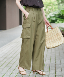 SLOBE IENA（スローブイエナ） カーゴパンツ バックサテンミリタリー