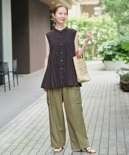 SLOBE IENA（スローブイエナ） カーゴパンツ バックサテンミリタリー