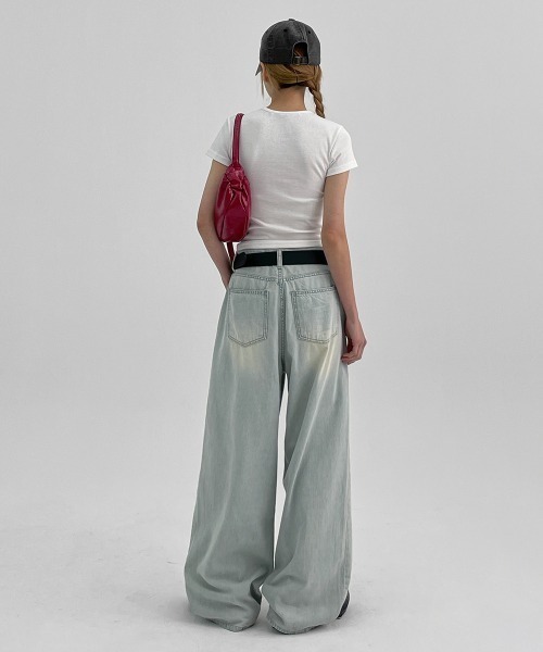 「BLACKUP」 デニムパンツ SMALL ライトブルー レディース_画像7