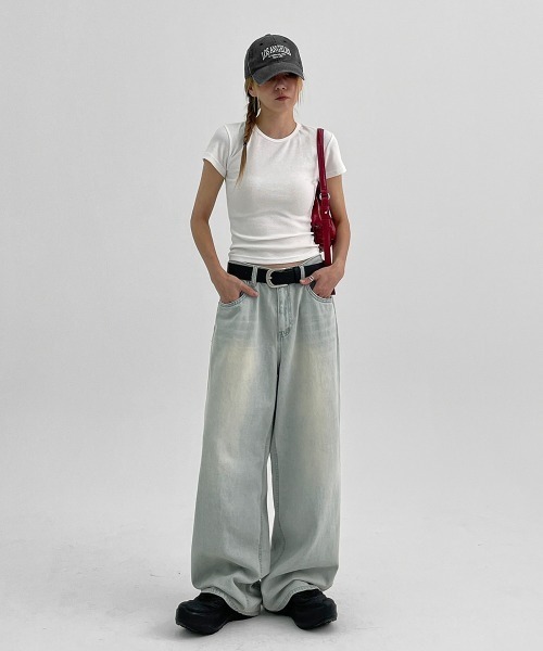 「BLACKUP」 デニムパンツ SMALL ライトブルー レディース_画像9