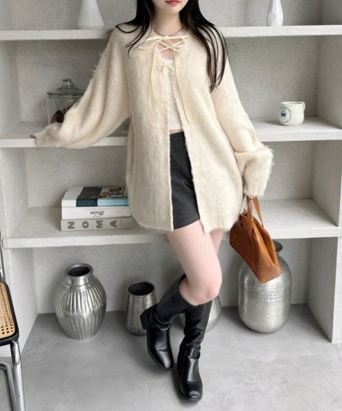 「Ada.」 ニットカーディガン FREE アイボリー レディース_画像6