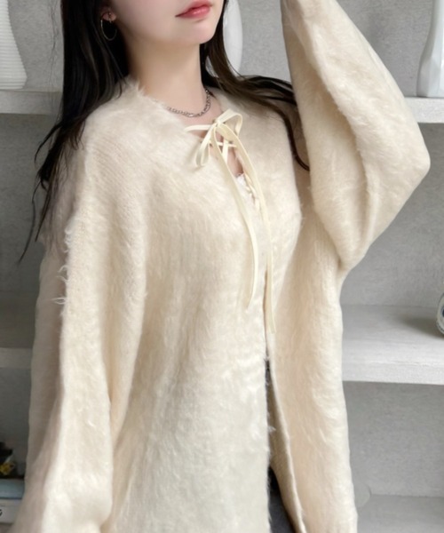 「Ada.」 ニットカーディガン FREE アイボリー レディース_画像8