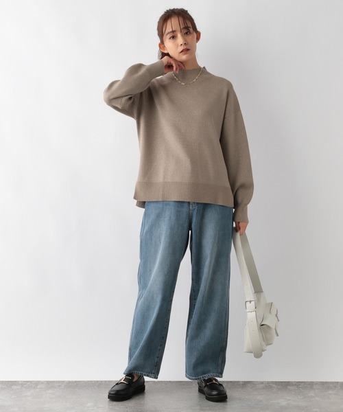 「GLOBAL WORK」 長袖ニット MEDIUM モカ レディース_画像7