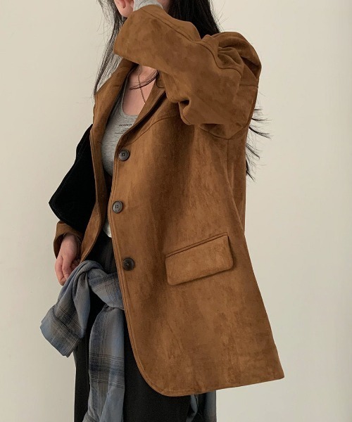 「FREE STYLISTS」 テーラードジャケット FREE カーキ レディース_画像3