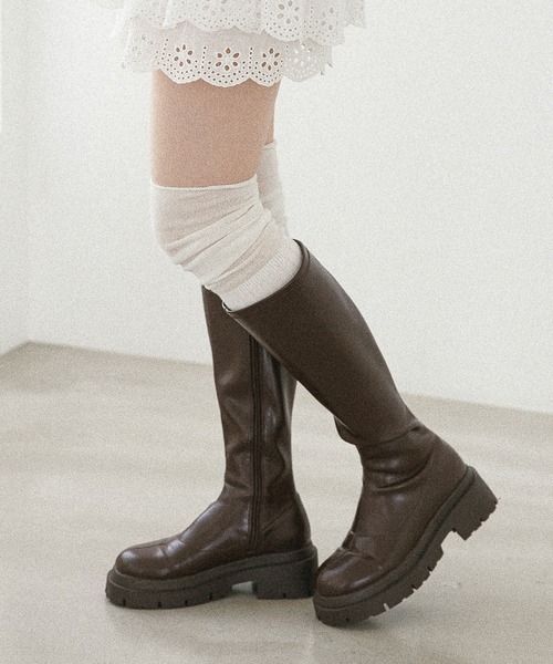 「Heather」 ロングブーツ L ブラウン レディース_画像3