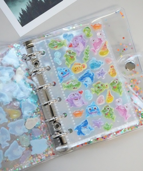 Jelly moo（ジェリームー） ステッカー 「 」 A7サイズ キラキラ