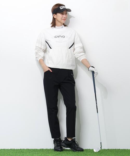 パンツ 「PING APPAREL」全方向ストレッチ二重織フィット＆ストレッチワンタックテーパードパンツ「PERFORMANCE」 (LADIES)の画像