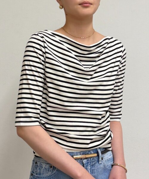 ◎Loungedress◎ショルダーカットソー Loungedress（ラウンジドレス） tシャツ ドレープカットソー