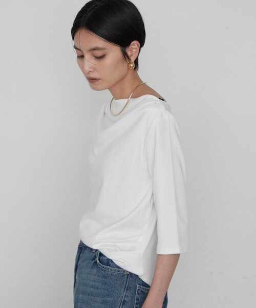 ◎Loungedress◎ショルダーカットソー Loungedress（ラウンジドレス） tシャツ ドレープカットソー