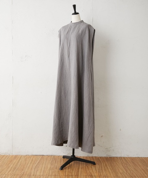 「BEARDSLEY」 ノースリーブワンピース 0 グレー レディースの画像