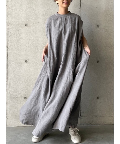 「BEARDSLEY」 ノースリーブワンピース 0 グレー レディースの画像