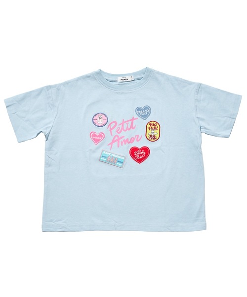 pairmanon（ペアマノン） tシャツ 「綿100%」ガールズ ワッペン
