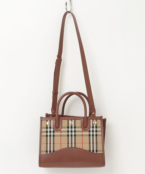 バーバリーロンドン　ブラウン チェック柄 ハンドバッグ 中型 BURBERRY（バーバリー） チェック柄2WAYバッグ - ブラウン レディース