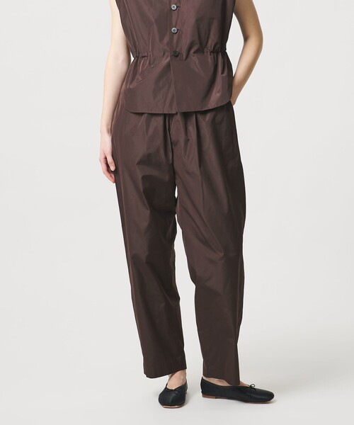 LOEFF（ロエフ） パンツ 「LOEFF」グロッシー タフタ クロップド