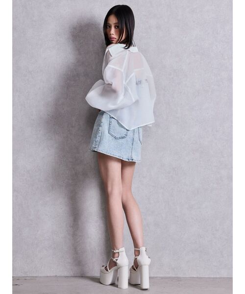 GYDA（ジェイダ） ブラウス シャツ Gemyntar bijou SHEERシャツ 