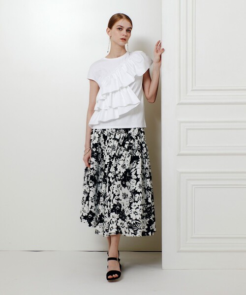 tシャツ 「LOULOU WILLOUGHBY」スパイラルフリルＴシャツ レディースの画像