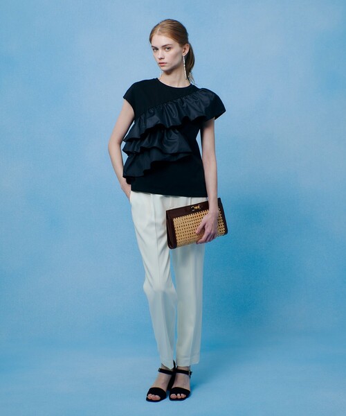 tシャツ 「LOULOU WILLOUGHBY」スパイラルフリルＴシャツ レディースの画像