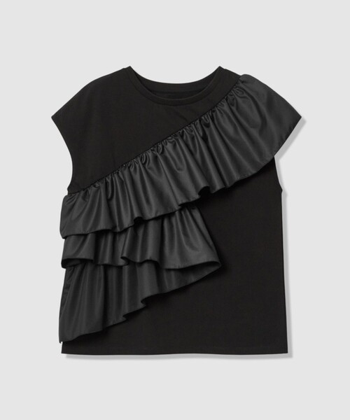 tシャツ 「LOULOU WILLOUGHBY」スパイラルフリルＴシャツ レディースの画像