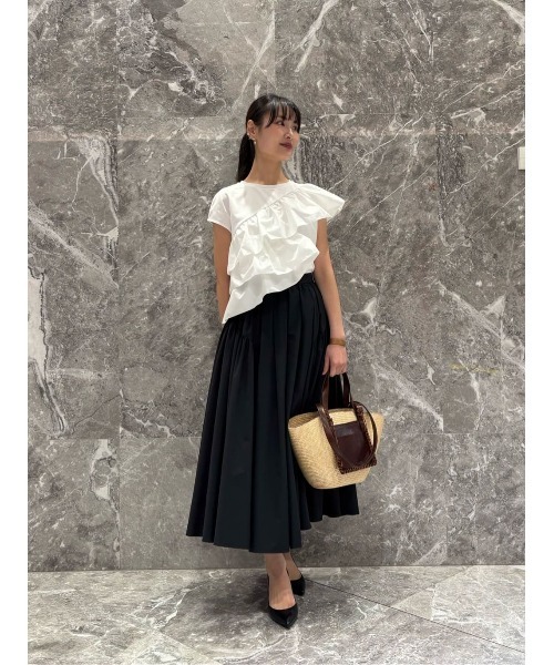 tシャツ 「LOULOU WILLOUGHBY」スパイラルフリルＴシャツ レディースの画像