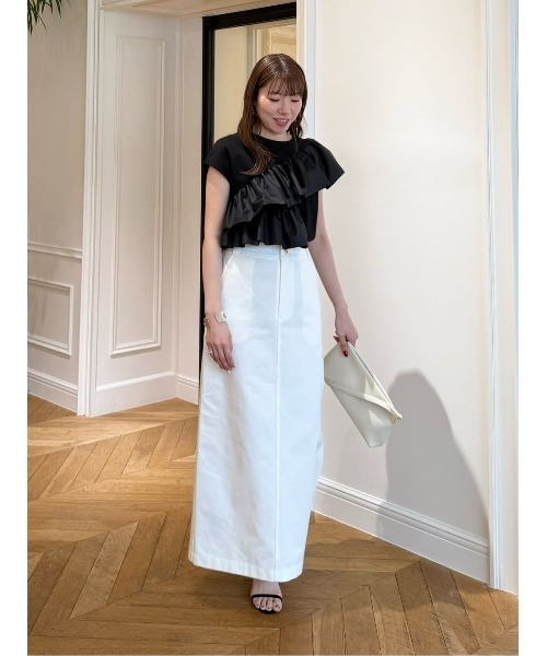 tシャツ 「LOULOU WILLOUGHBY」スパイラルフリルＴシャツ レディースの画像
