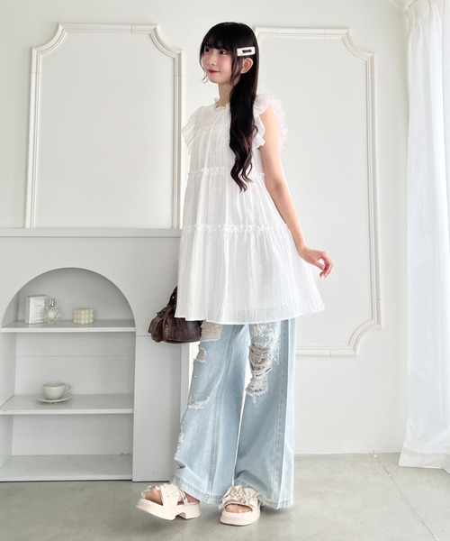 Loueme ワンピース シアードットフェアリーワンピース : ZOZOTOWN