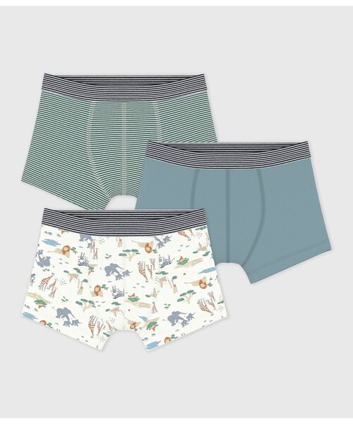 PETIT BATEAU（プチバトー） トランクス プリントトランクス3枚組