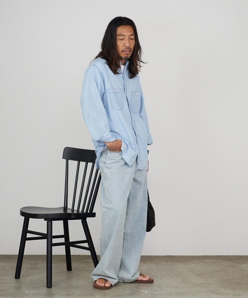 orSlow（オアスロウ） シャツ レギュラーカラー ラウンドヘム