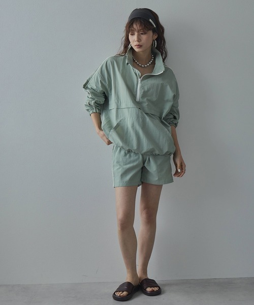 ラッシュガード 「セット商品」「撥水加工」「UVカット」「接触冷感」ラッシュガードアノラックセット レディースの画像