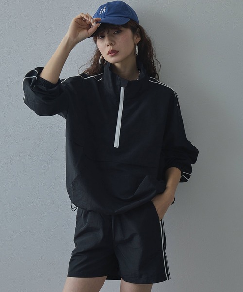 ラッシュガード 「セット商品」「撥水加工」「UVカット」「接触冷感」ラッシュガードアノラックセット レディースの画像