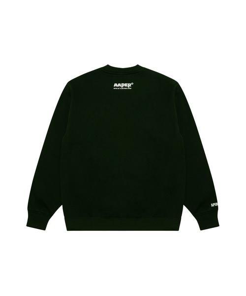 「AAPE BY A BATHING APE」 スウェットカットソー X-LARGE ダークグリーン メンズ_画像7