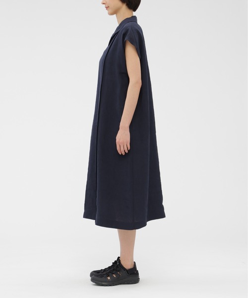 最終値下げ　MARGARET HOWELL ノースリーブワンピース ネイビー美品 MARGARET HOWELL（マーガレットハウエル） ワンピース LINEN