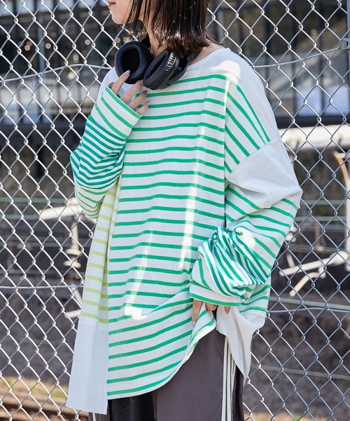 「etsinta」 長袖カットソー ONE SIZE オレンジ レディース_画像2