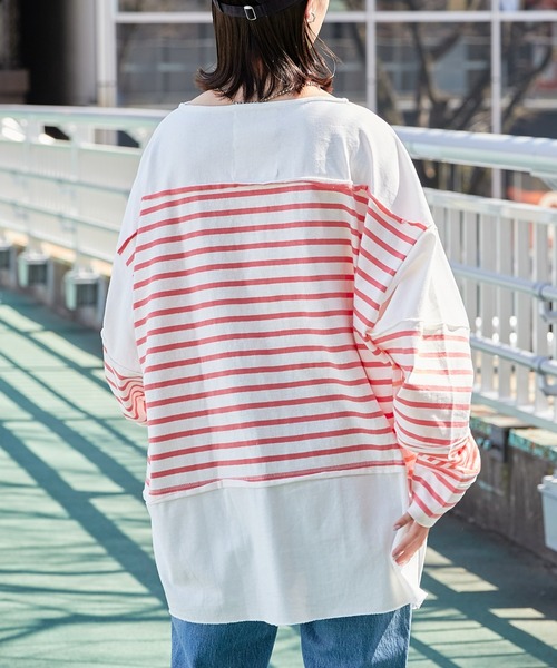 「etsinta」 長袖カットソー ONE SIZE オレンジ レディース_画像3