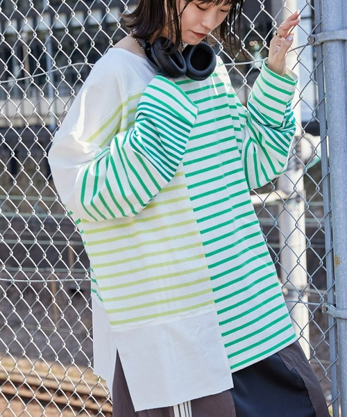 「etsinta」 長袖カットソー ONE SIZE オレンジ レディース_画像5