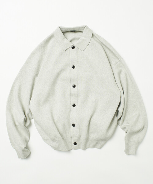 「FREAK'S STORE」 ニットカーディガン MEDIUM チャコールグレー メンズ_画像2