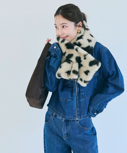 ストール マフラー ＼新色追加／フェイクファーティペット「ワイドタイプ」 レディース | coca | 22