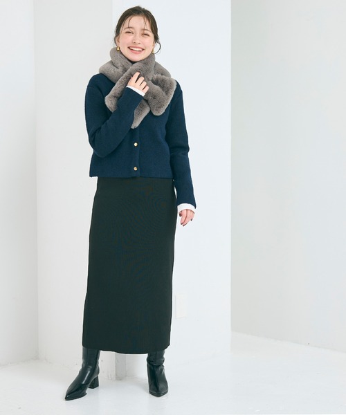 ストール マフラー ＼新色追加／フェイクファーティペット「ワイドタイプ」 レディース | coca | 29