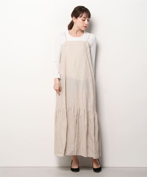カーディガン Linen camisosle dress レディース