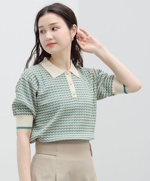 BEAMS - 美品　2022年モデル　beams レディース　ポロシャツ BEAMS HEART ポロシャツ ポロ ハシゴレース レディース