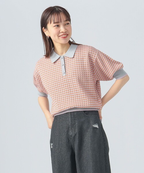 BEAMS HEART（ビームス ハート） ポロシャツ ポロ マルチジャカード