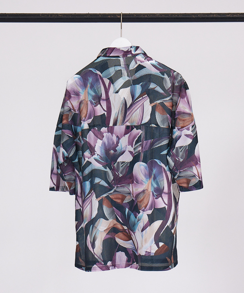ABAHOUSE（アバハウス） シャツ フラワープリント メッシュシャツ