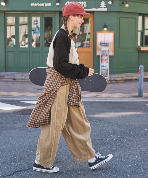 tシャツ Tシャツ オーバーサイズナンバリングラグランロンT レディース 