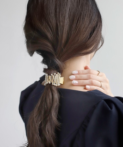 ANEMONE（アネモネ） ヘアクリップ パール×ビジューヘアクリップ