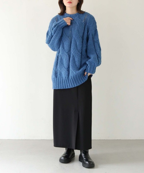 HER CLOSET ニット セーター 「vingtrois」ビックケーブルニット 