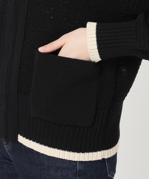 MAX&Co ニット ジャケット カーディガン ブラック S レザー ベルト ニット・カーディガン - MAX&Co. | マックス アンド コー公式
