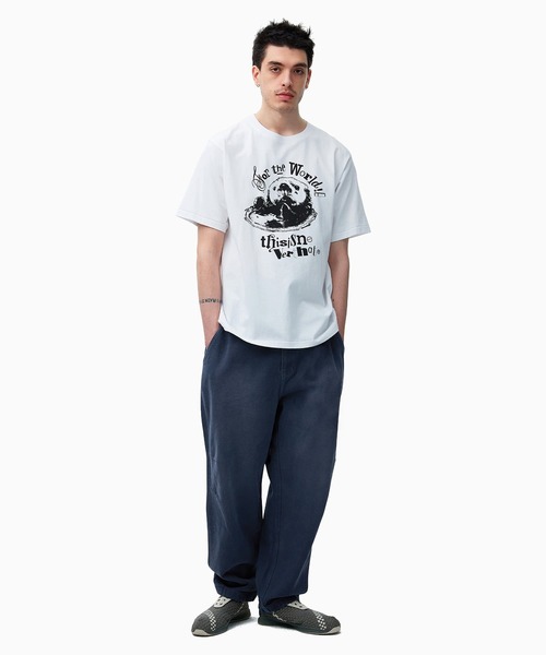 【THISISNEVERTHAT】That Sign スウェットパンツ ネイビー セール】Easy Pant（その他パンツ）｜thisisneverthat