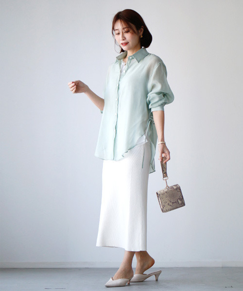 ブラウス シャツ 大人世代こそ必須!!コーデが楽しいシアーシャツ レディース Ehre style ブラウス シャツ 大人世代こそ必須!!コーデが楽しい