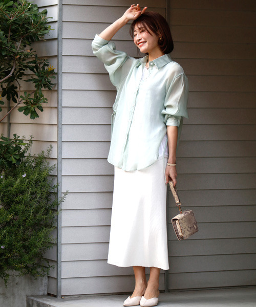 ブラウス シャツ 大人世代こそ必須!!コーデが楽しいシアーシャツ レディース Ehre style ブラウス シャツ 大人世代こそ必須!!コーデが楽しい