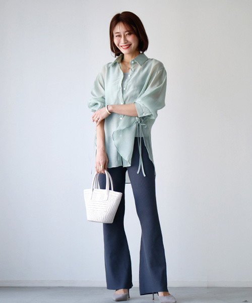 ブラウス シャツ 大人世代こそ必須!!コーデが楽しいシアーシャツ レディース Ehre style ブラウス シャツ 大人世代こそ必須!!コーデが楽しい